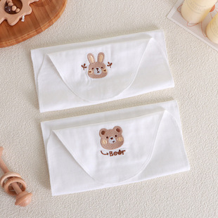 Two children's cotton sweat absorbent towel kindergarten write name baby pad back towel baby sweat towel gauze sweat towel