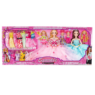 2023 new children's toy gift box dress up girl princess birthday gift large Tongle Barbie doll suit