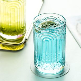 New Design Arc de Triomphe High Color Value Glass Cup Cold Extract Latte Drink Bubble Water Milk Cup Coffee Cup