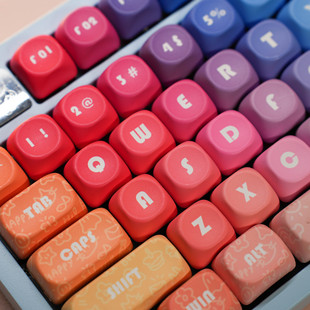 Класс MOA Высота PBT тепловая сублимация 137 ключ радуги большой полный набор механических колпачков клавиатуры универсальная механическая колпачок