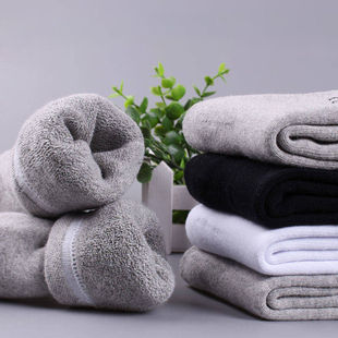 Winter wool socks men's thickened cotton socks autumn and winter men's mid-tube warm towel socks long tube fleece-lined terry socks