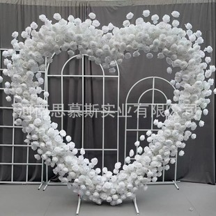 Wedding Proposal Stage Decoration Love Floral Arch Internet Celebrity Check-In Rose Arch Door Iron Art Finished Product Factory
