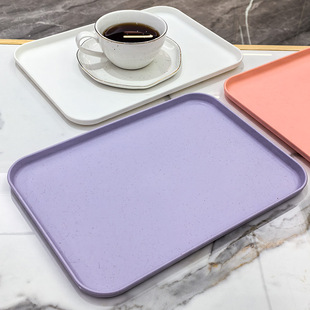 Nordic Style Rectangular Tray Plastic Tea Tray Living Room Hotel Barbecue Coffee Shop Restaurant Kindergarten Plate Tableware