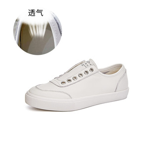 Genuine Leather Mary Jane Shoes Women's 2024 Autumn New Velcro Thick Heel Shallow Mouth Fashion Single-layer Shoes Casual All-match Women's Shoes