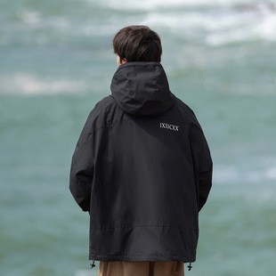 Winter new Velcro ski jacket jacket men's windproof waterproof zipper plus size fleece-lined thickened M19-P180