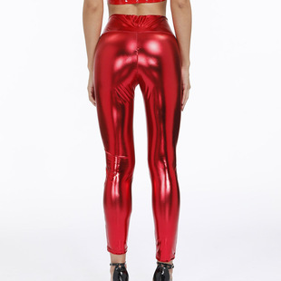 European and American Foreign trade paint leather tight slim trousers sexy hot girl sexy women's bottoms sexy clothing wholesale