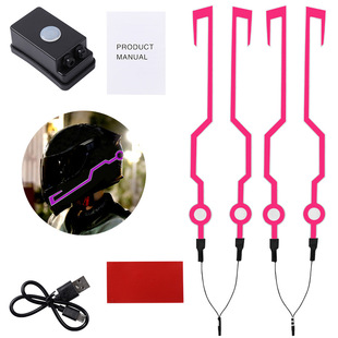 Cross-border supply TikTok third generation waterproof luminous helmet strip helmet luminous Strip motorcycle helmet light strip