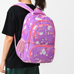 Schoolbag Women's New Style Small Fresh Large Capacity Simple Casual Backpack Men's Water-repellent Contrast Color Cartoon Student Backpack