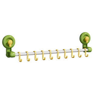 Kitchen Sucker Hook Cabinet Storage Rack One-row Slide Track Hole-free Hanging Rod Door Inner Sliding Rack