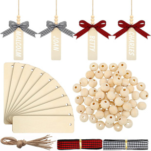 Wooden Blank Christmas Stocking Name Tags Personalized Stocking Wooden Tags Wooden Hanging DIY Gift Craft