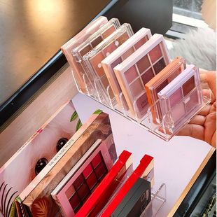 Eye Shadow Plate Storage Rack Transparent Powder Cake Box Desktop Drawer Split Cosmetic Cosmetic Storage Rack New Large and Small Seven