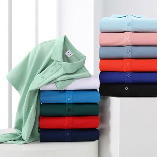 Polo shirt custom lapel T-shirt tooling men and women with short sleeve overalls cultural shirt printing embroidery wholesale