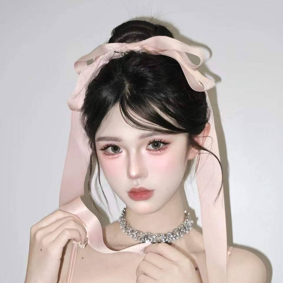Lop-Eared Rabbit~Mint Green Bow Hairpin Korean-Style Ribbon Hair Clip Sweet Atmosphere Photo Hair Accessory