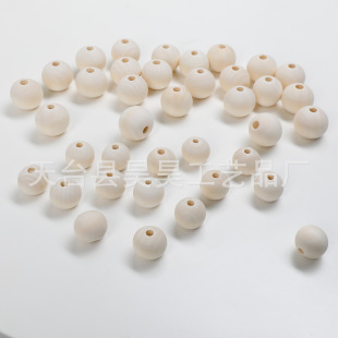 Solid Wood Through-Hole Wooden Beads 6-50mm Lotus Wood Loose Beads Round Balls Maple Wood Natural Color Round Wooden Beads Jewelry Accessories Wood Crafts