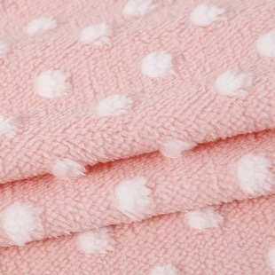 Spot 240G Shu Cotton Velvet Small Polka Dot Jacquard Velvet Lamb Wool Cotton Velvet Home Shoes Christmas Hat Fabric
