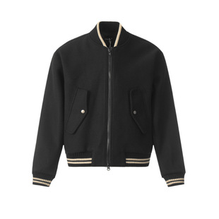 American-style vibe heavy twill all-woolen skinny micro-silhouette fashion short baseball jacket coat men's fashion