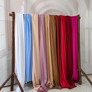 Wholesale Korean Wedding Background Wedding Ceiling Cloth One-year-old Banquet Handmade DIY Fabric Stretch Milk Silk Cloth