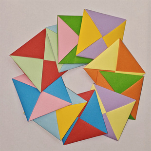Children's toys colorful paper bags folded paper treasure finished kindergarten creative toys intelligence handmade gifts