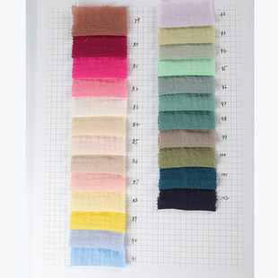 Factory in stock 40 yarn cotton double-layer wrinkled gauze baby saliva towel pajamas home clothing blanket fabric batch
