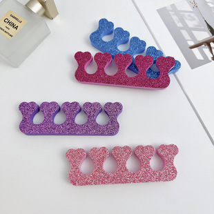 Toe finger sponge separator peach heart finger separator nail polish fixed disposable toe separator