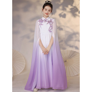 Guzheng Professional Performance Clothing Girls' Ancient Style Hanfu Super Fairy Erhu Performance Dress Chorus Competition Performance Clothing Summer