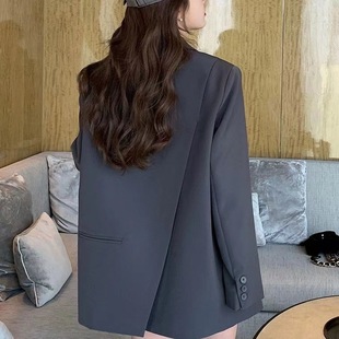 Split suit jacket for women Spring and Autumn 2024 new autumn high-grade casual small Korean style design suit