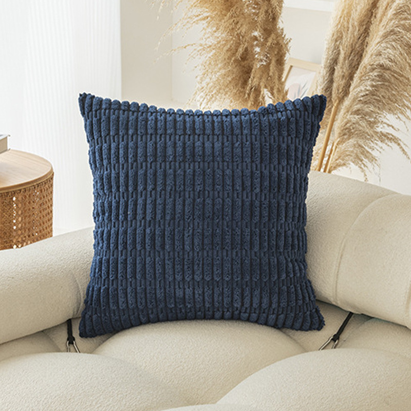 Modern simple light luxury style corduroy wheat grain sofa pillow pillow pillow cover machine washable pillow cover without core