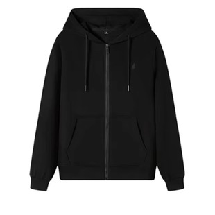 Cross-border New Embroidered Pony Mark fleece-lined Cardigan Zipper Sweater Men's and Women's Spring and Autumn Hooded Pony Mark suit