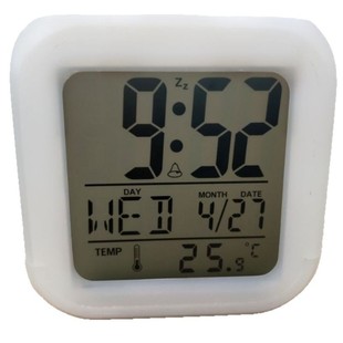 Милый красочный квадратный календарь температуры Будильник Quad Clock Ленивый будильник Творческий домашний будильник Светящийся маленький будильник
