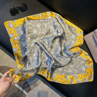 Новый 70 маленький квадратный шарф шарф ретро трехмерный алфавит принт шелковый шарф дамы новый профессиональный шарф атласный шарф