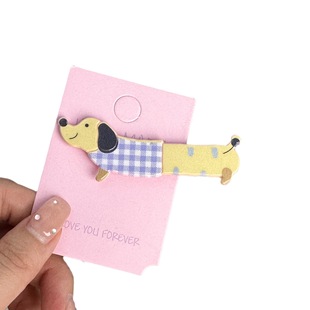 Cute puppy hairpin sweet cartoon girl heart duckbill clip long clip bangs clip broken hairpin 2023 new hair accessories
