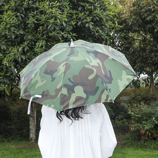 Fishing Parasol Head Umbrella Hat Umbrella Hat Head-Mounted Umbrella Hat Rainproof Headband Folding Hat Large Hat Top
