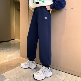 Girls' Sports Pants Spring and Autumn New Style Big Children's Foot-binding Pants Casual Trousers Girls' Spring and Autumn Outer Wear Pants