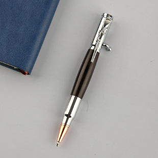 In stock wholesale imitation gun pen multi-functional logo metal press ballpoint pen Bolt pen replaceable gel pen