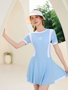 Летняя новая мода консервативная комбинантная юбка тонкая и сексуальная женщина с горячими источниками