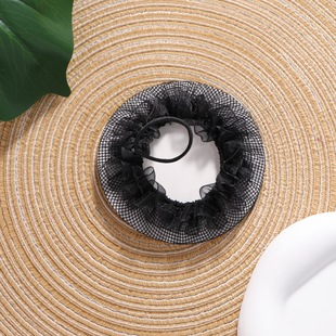 Factory direct children's hair net ballet art test black invisible hair net girls lace drawstring hair net