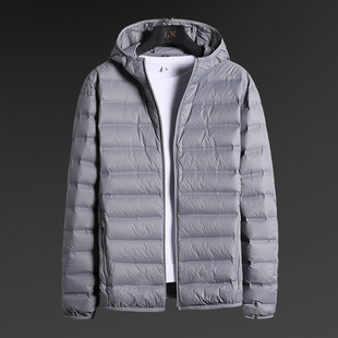 90% white duck down lightweight down jacket hooded warm cotton-padded jacket outdoor mountain short jacket plus size men's coat