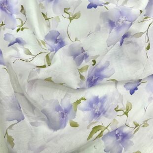Violet Smudged Floral Elegant, Gentle Summer Skirt Suspender Manufacturer Wholesale Korean Original Design Fabric