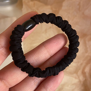 South Korea Dongdaemun with wrinkled small intestine ring Joker hair rope color high ponytail rubber band high elastic basic hair ring
