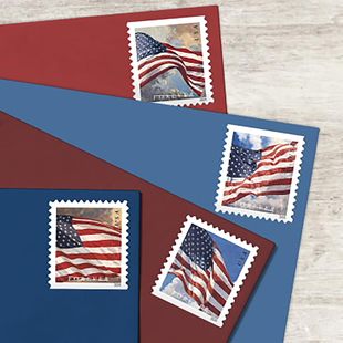 2025 Cross Border New U.S.Flag Stamps American Flag Classic Commemorative Stamps Small Philatelic Sticker