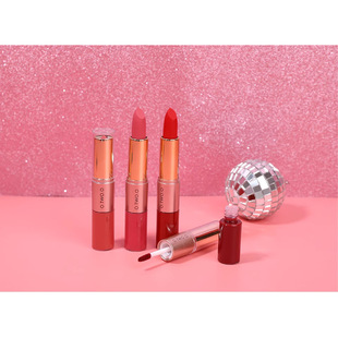 O.TW O.O Double-Headed Matte Lip Gloss Lipstick with Two-in-One Velvet Bite Lip 9107