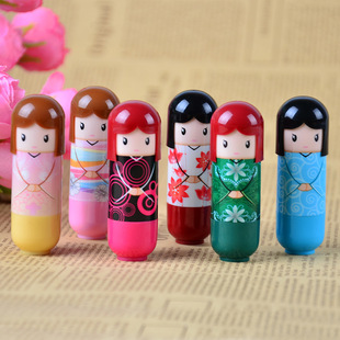 Hengfang Shijing Japanese Doll Lip Balm Cute Moisturizing Moisturizing Hydrating Lip Oil Lipstick Lip Care S4211