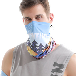 Magic turban ice silk sunscreen men's summer anti-ultraviolet breathable riding mask fishing collar scarf XTJ64
