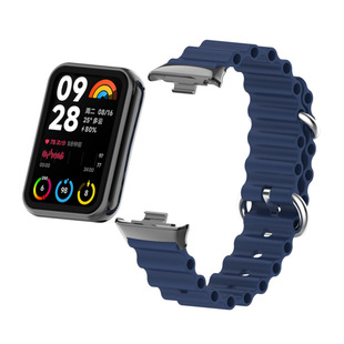 New Product for Mi Band 8pro Strap Mi Band 9Pro Metal Connector Marine Silicone Strap