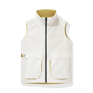 Multi-pocket loose thin double-sided work clothes vest printing volunteers stand collar advertising vest custom logo