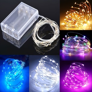 Cross-border new battery box USB copper string lights cake decoration gift box led string lights Christmas decoration copper wire lights