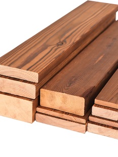 Carbonized plank, wooden strip, wooden square, anticorrosive wood strip, outdoor decoration, park scenic spot bench, solid wood floor nail