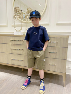 Explosions Return to the Big Kids Boys' Top ototnato Camping Style Printed Loose Short-sleeved Children's T-shirt SS397