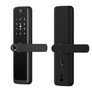 Graffiti Wifi Fingerprint Lock Metal Anti-theft Entry Door Lock Cat's Eye Intercom Lock Open with One Grip