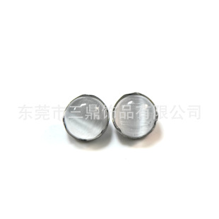 F136 titanium wave edging cat's eye stone flat bottom earnail lip nail G23 titanium alloy puncture jewelry ear bone nail tongue nail